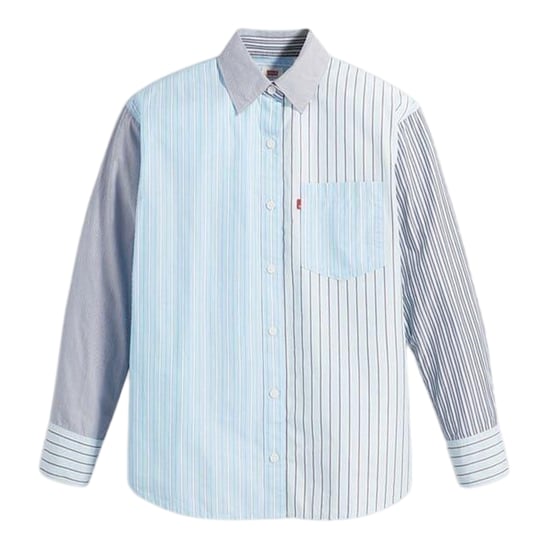Levis - "Nola" Hemd für Damen, Premium-Baumwolle, Übergroß (Blau gestreift) - Image 2