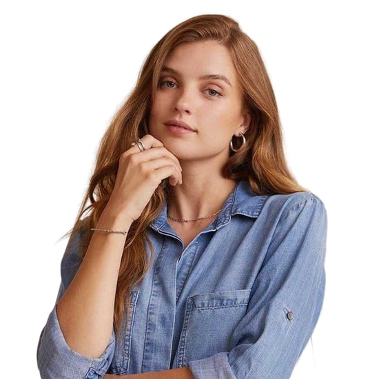 Bella Dahl - Hemd für Damen, Schlitz im Rücken, Denim, leger, Langärmlig (Schattiertes Blau) - Image 2