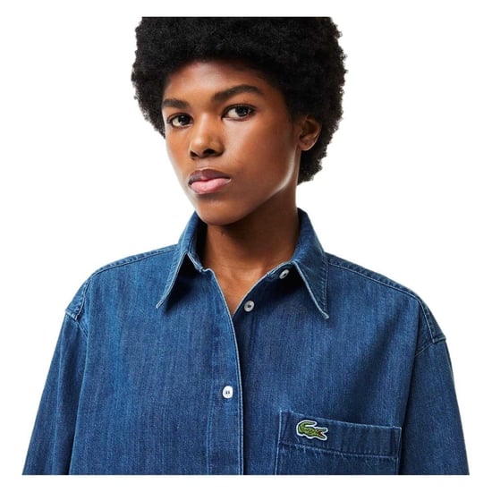 Lacoste - Hemd für Damen, Denim (Mittelblau) - Image 4
