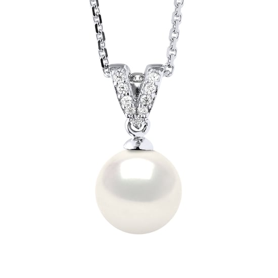 Halskette Prestige Schmuck - Echte Süßwasser-Zuchtperle rund 9-10 mm - Image 1
