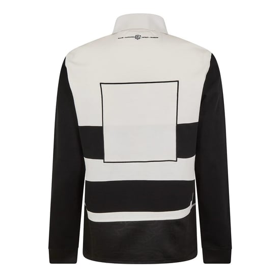 Macron - "Barbarians 24/25" Heimtrikot für Herren/Damen Unisex, Langärmlig (Schwarz/Weiß) - Image 2