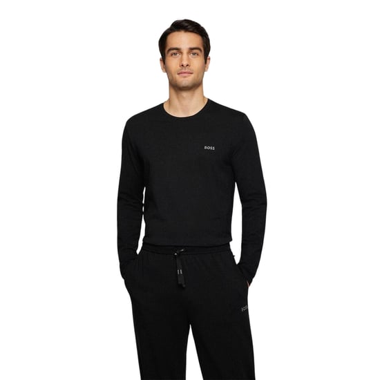 Boss - T-Shirt für Herren, Rundhalsausschnitt, Langärmlig (Schwarz) - Image 1