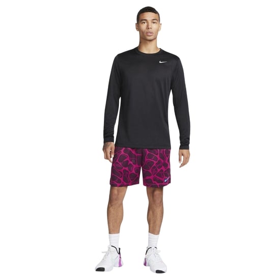 Nike - "Legend" T-Shirt für Herren, Regulär, Langärmlig (Schwarz/Silber) - Image 1
