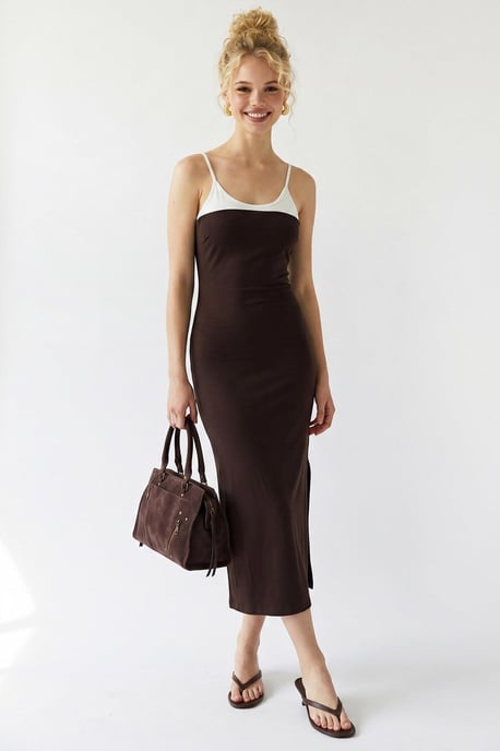 Ärmelloses Bodycon-Midi-Kleid mit Schlitz - Image 4