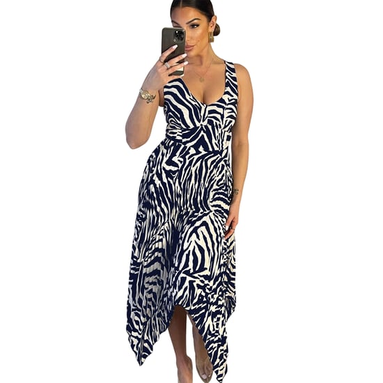 AX Paris - Midikleid für Damen, Mit Falten (Marine/Cremefarbe) - Image 2