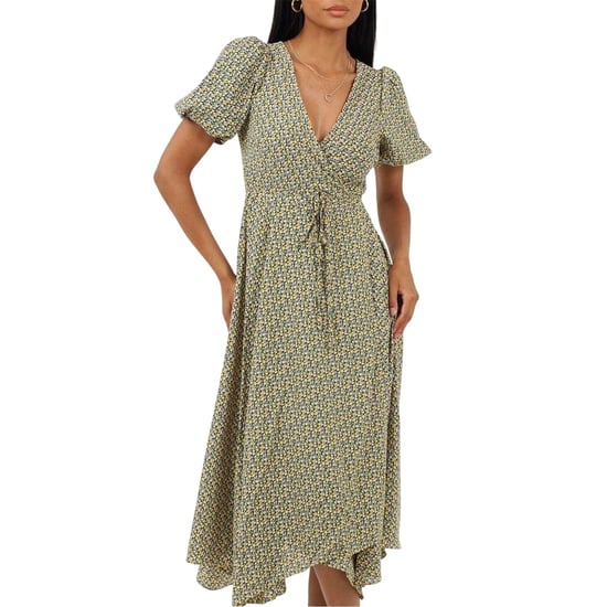 Brave Soul - Midikleid für Damen, V-Ausschnitt (Gelb) - Image 2