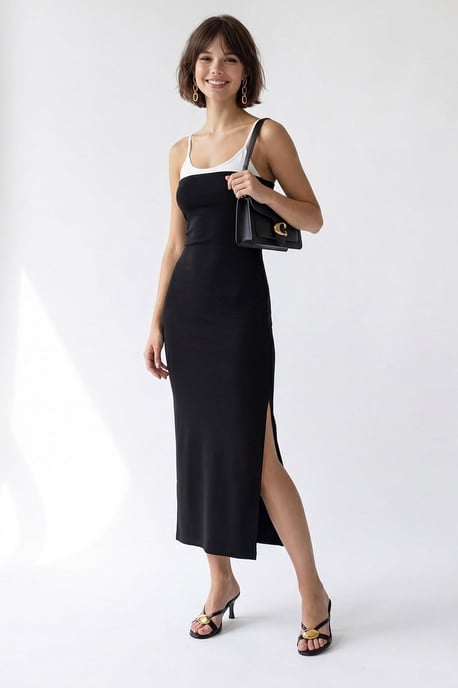 Ärmelloses Bodycon-Midi-Kleid mit Schlitz - Image 2