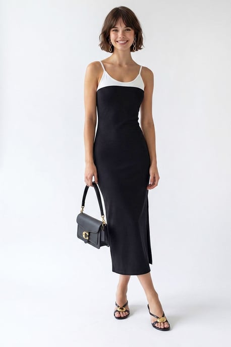 Ärmelloses Bodycon-Midi-Kleid mit Schlitz - Image 3