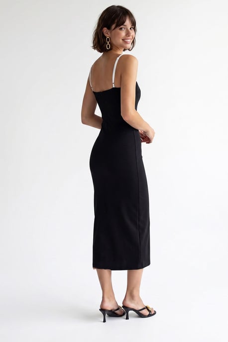 Ärmelloses Bodycon-Midi-Kleid mit Schlitz - Image 5