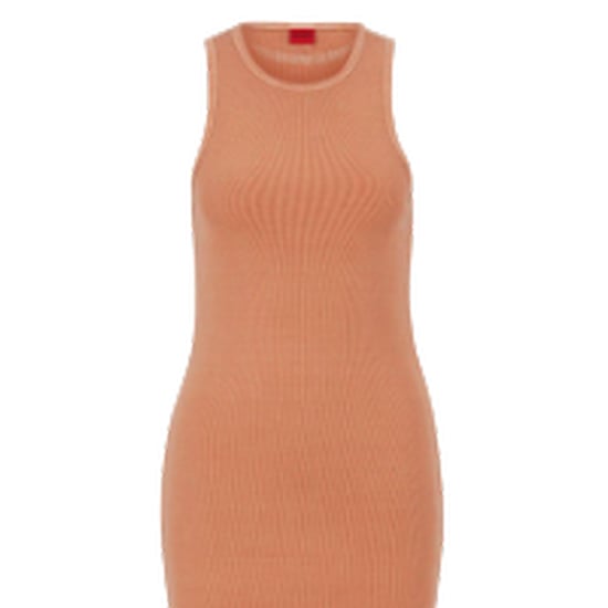 Hugo - "Nerana" Midikleid für Damen, Rippenstrick (Orange) - Image 2