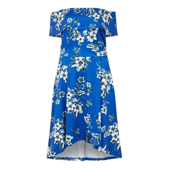 Mela London - Midikleid für Damen, Schulterfrei (Blau) - Image 1