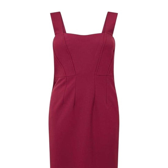 Boss - "Dizena" Midikleid für Damen, Herzausschnitt (Dunkelrot) - Image 3