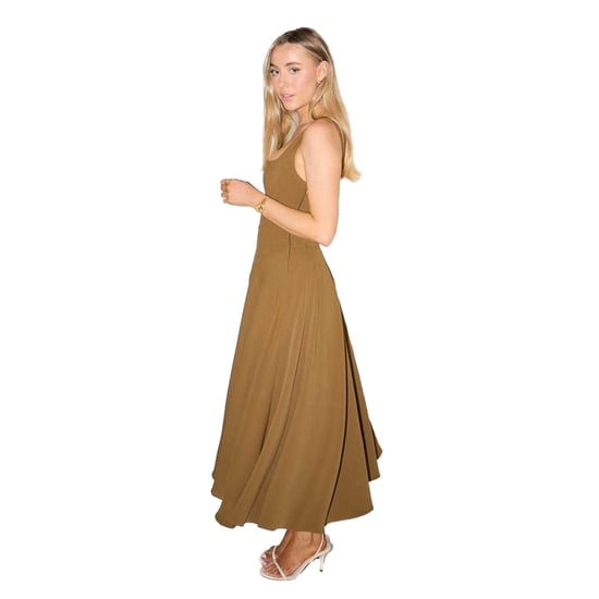 Odd Muse - Midikleid für Damen, Low Rise, A-Linie (Oliv) - Image 3