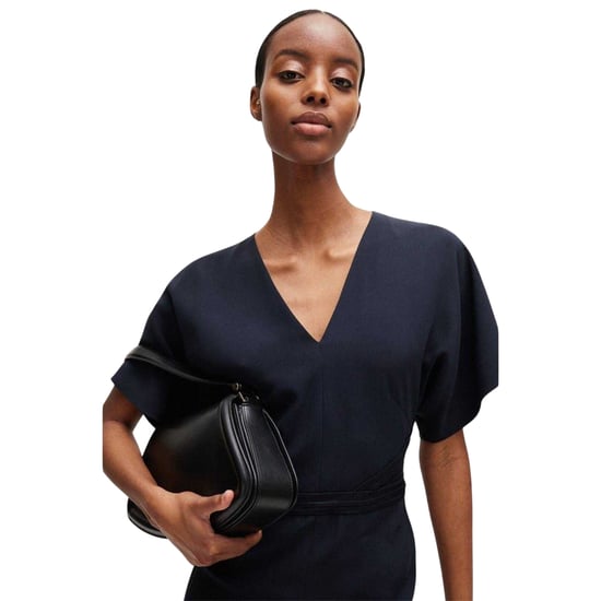 Boss - Midikleid für Damen, A-Linie, Anliegend, Kimonoärmel (Dunkelblau) - Image 4
