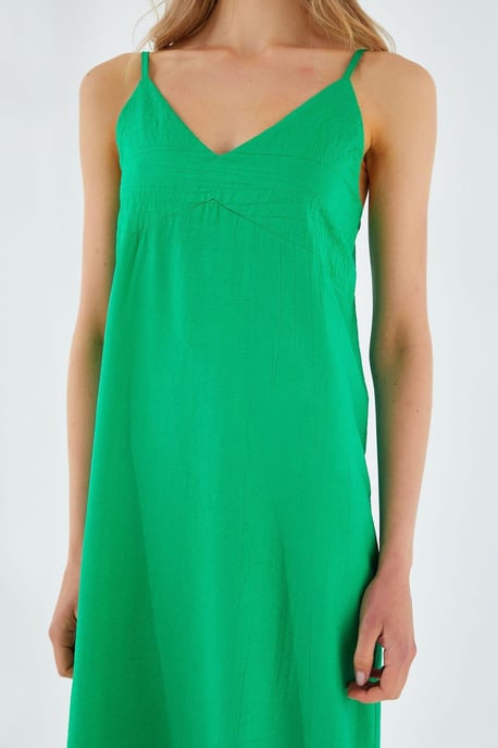 V-Ausschnitt Schlitz-Midi-Kleid - Image 4