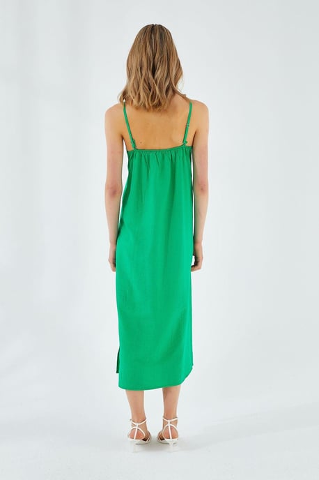 V-Ausschnitt Schlitz-Midi-Kleid - Image 6