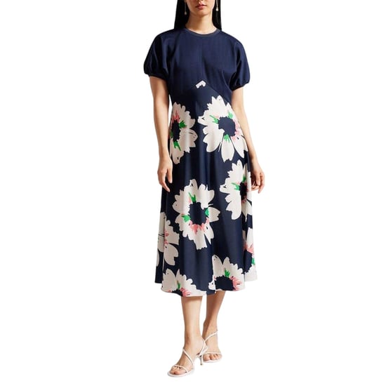 Ted Baker - Midikleid für Damen, A-Linie, Puffärmel (Dunkelblau) - Image 1