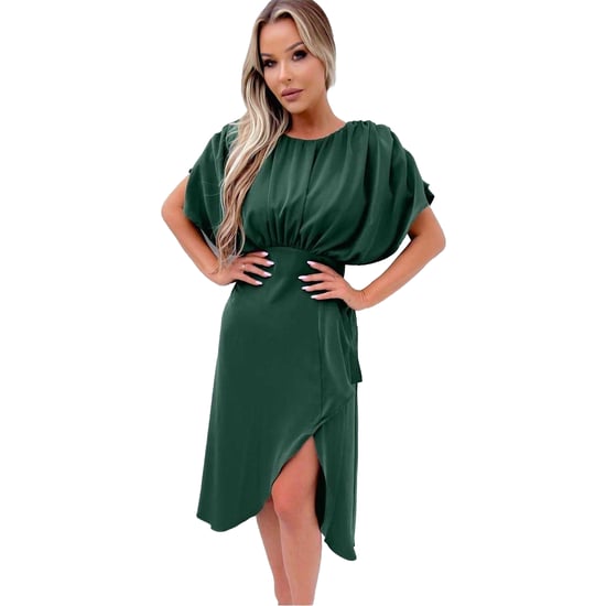 AX Paris - Midikleid für Damen, Gesammelt, Polyester, Fledermaus-Ärmel (Petrol) - Image 2
