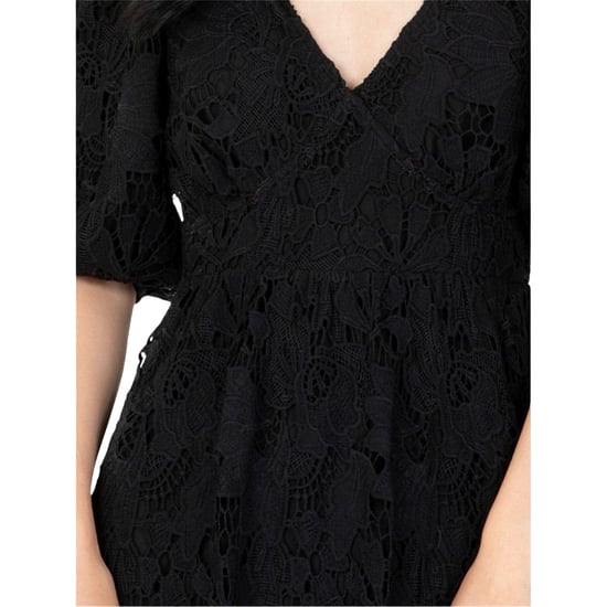Maya Deluxe - Midikleid für Damen, 3/4 Ärmel (Schwarz) - Image 3
