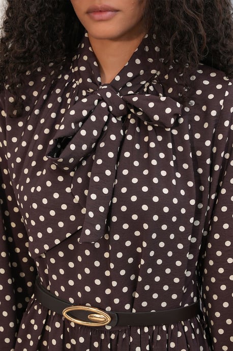 Polka Dot Maxi-Hemd Kleid - Image 5