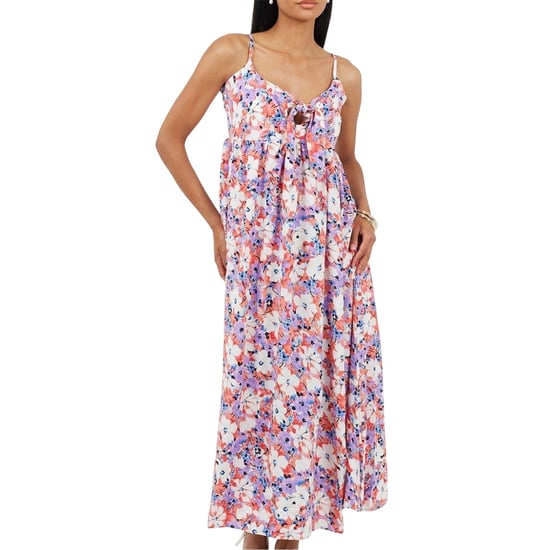 Brave Soul - Maxikleid für Damen, Spaghetti-Träger (Koralle/Violett) - Image 2