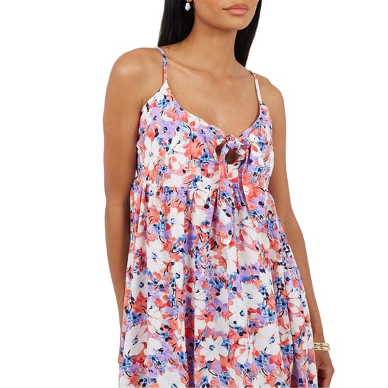 Brave Soul - Maxikleid für Damen, Spaghetti-Träger (Koralle/Violett) - Image 4