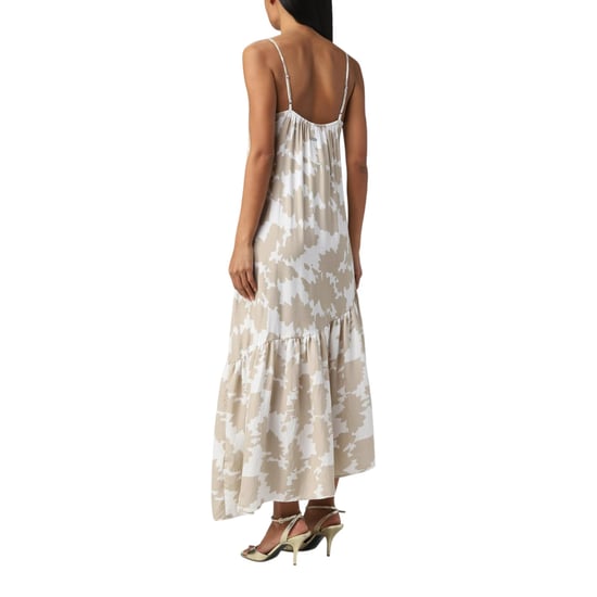 Armani Exchange - Maxikleid für Damen, Asymmetrischer Saum (Sand) - Image 3