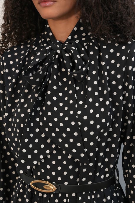 Punktmuster Maxi Hemdkleid - Image 5