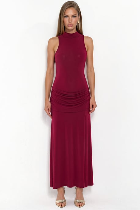 Turtleneck-Maxikleid mit Schlitz - Image 6
