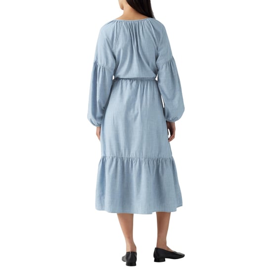 Levis - "Jolene" Maxikleid für Damen, Rundhalsausschnitt, 3/4 Ärmel (Hellblau) - Image 4