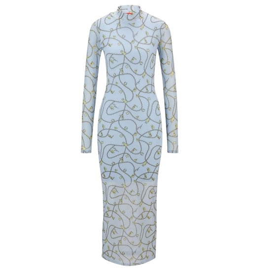 Hugo - "Nasuse 2" Maxikleid für Damen, Netzmaterial (Blau) - Image 1