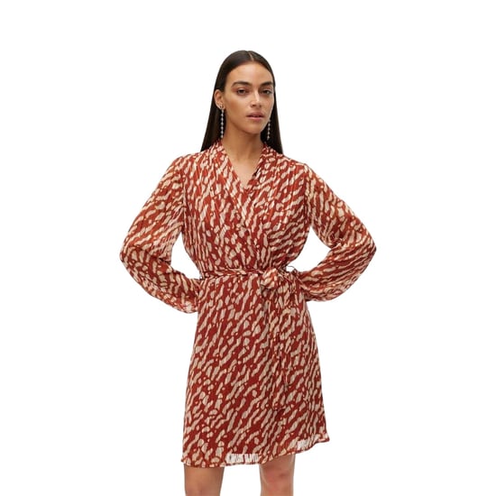 Vero Moda - "Rie" Wickelkleid für Damen, V-Ausschnitt (Gebrannter Ziegelstein) - Image 1
