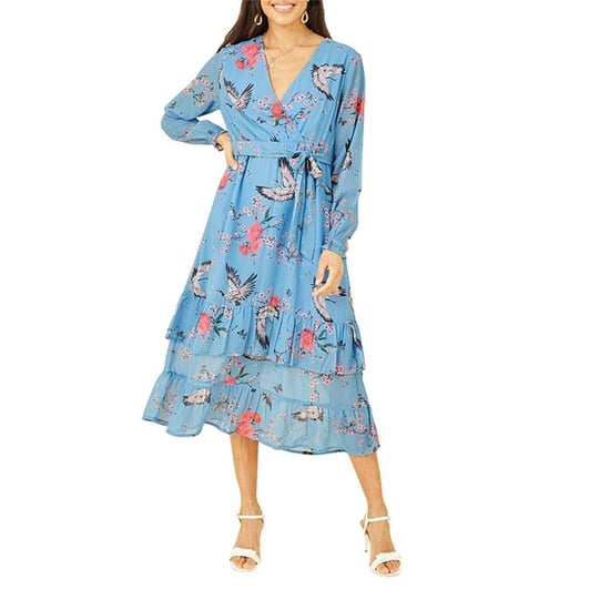 Yumi - Wickelkleid für Damen (Blau) - Image 4