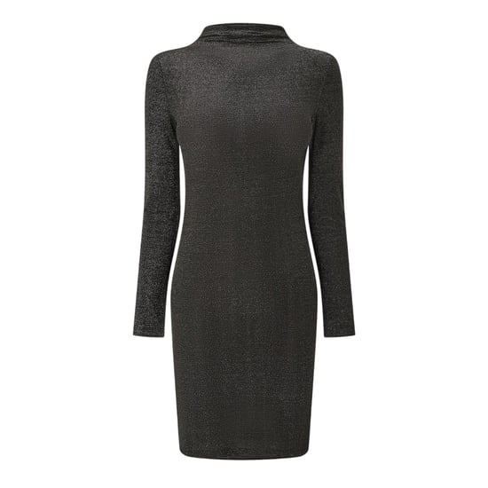 Pieces - Bodycon Kleid für Damen, Hoher Kragen, Jerseyware (Schwarz) - Image 1