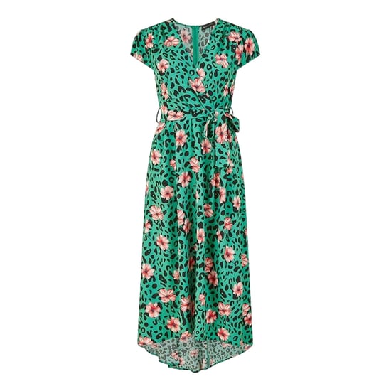 Mela London - Wickelkleid für Damen, Flatter-Ärmel (Grün) - Image 1