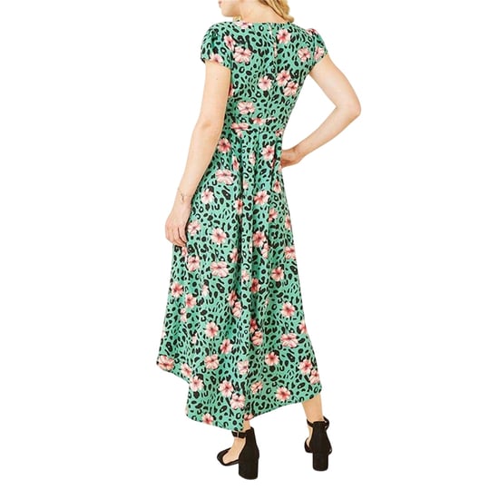 Mela London - Wickelkleid für Damen, Flatter-Ärmel (Grün) - Image 2