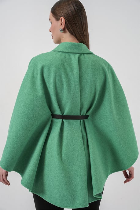 Gürtel-Tweed-Cape-Mantel - Image 6