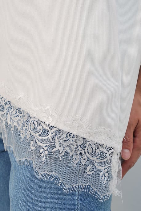 Oversized Spitzenstrickbluse - Image 5