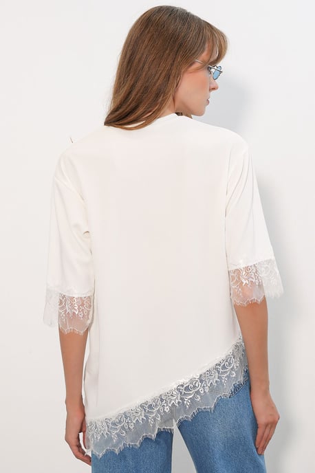 Oversized Spitzenstrickbluse - Image 6