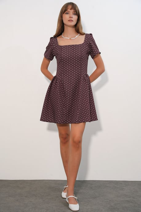 Punkte A-Linien Mini-Kleid - Image 2