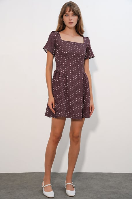 Punkte A-Linien Mini-Kleid - Image 4