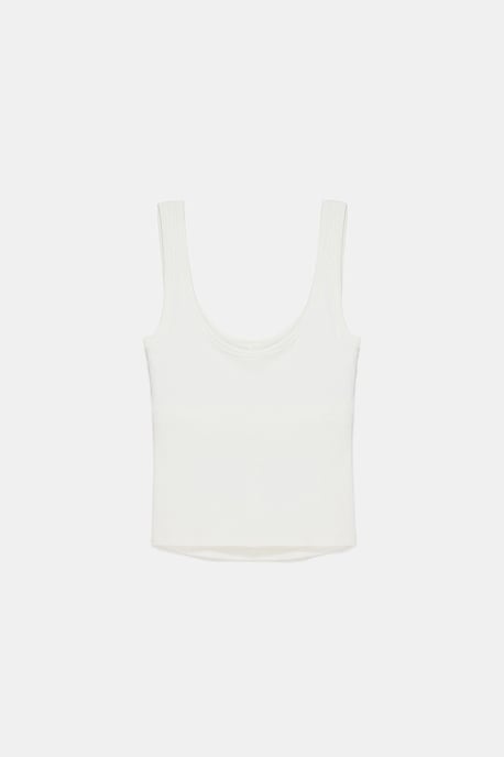 Slim Fit Ärmellose Jersey Cami Bluse - Image 6