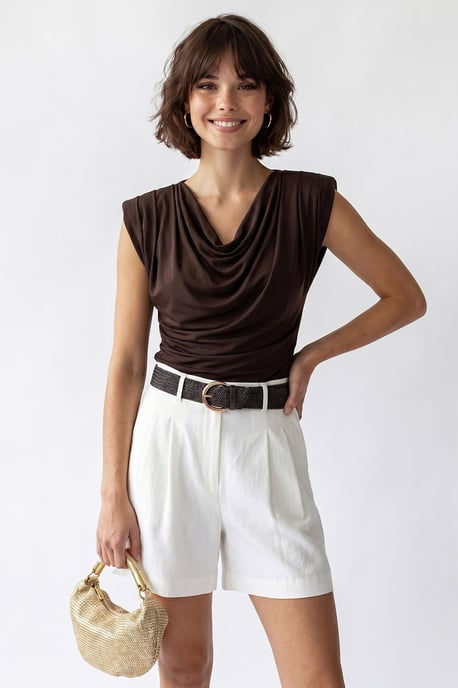 Ärmellose Bluse mit Loop-Ausschnitt - Image 3