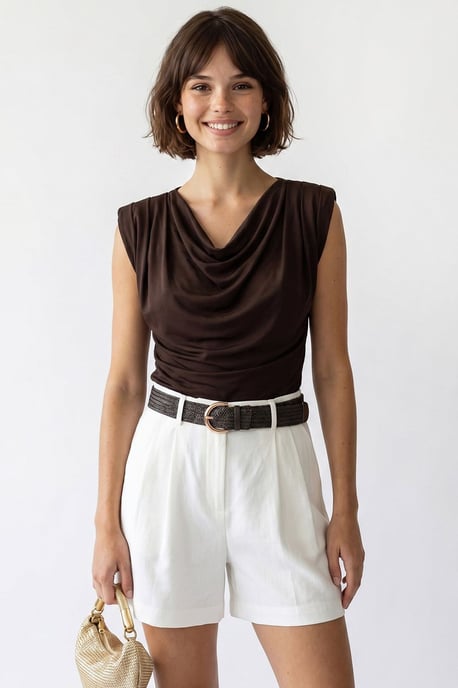 Ärmellose Bluse mit Loop-Ausschnitt - Image 4