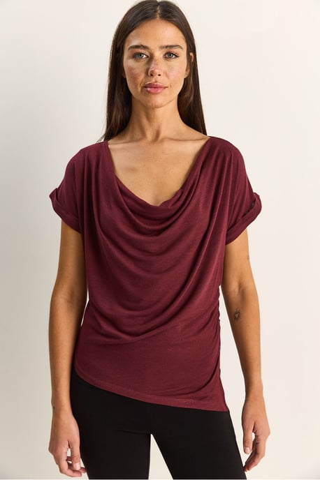 Schalkragen Drapierte Bluse - Image 2