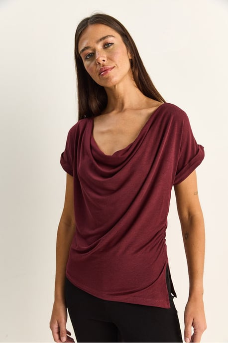 Schalkragen Drapierte Bluse - Image 6