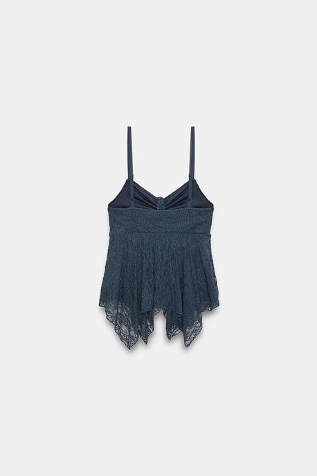Spitzen-Bindebluse ohne Ärmel - Image 6