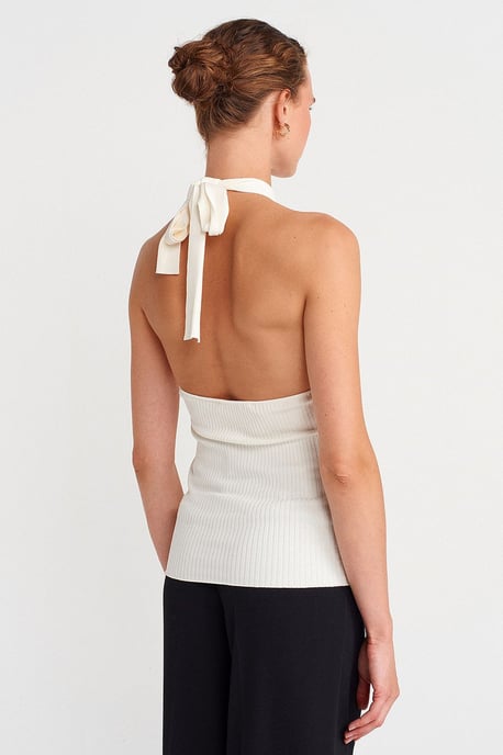Rippennacken-Slim-Fit-Bluse - Image 2