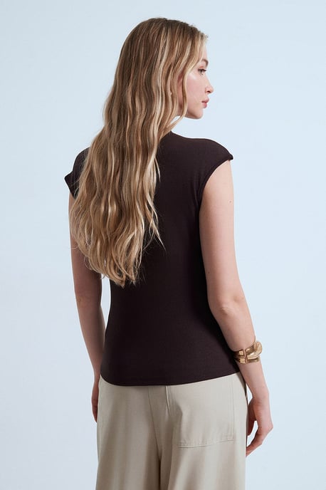 Damen Slim Fit Wickelbluse - Image 2