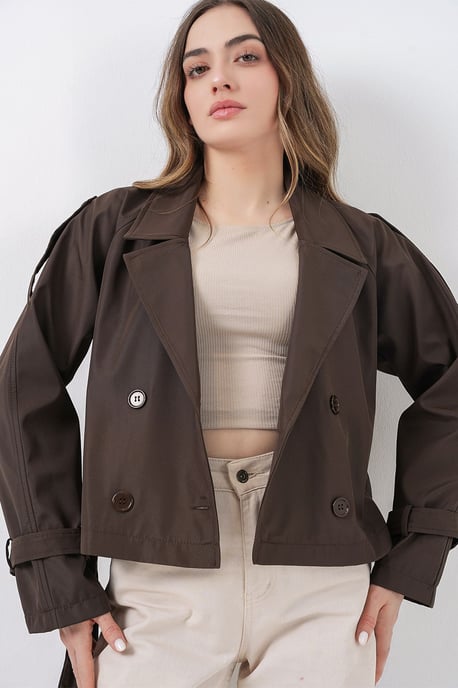 Kurzer Wickelmantel - Image 3